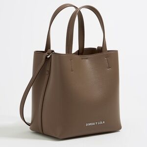 Bimba y Lola Small Chihuahua Dark Taupe Leather bag - NEW